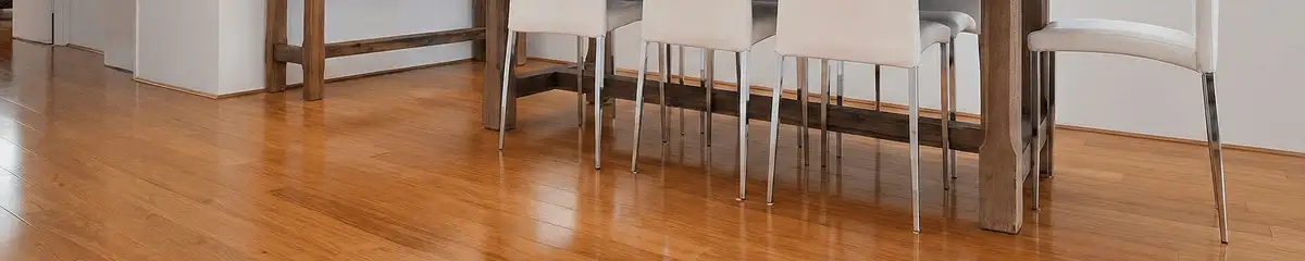 Professionally installed and refinished bamboo flooring in a residential home, showcasing smooth finish and natural wood tones in Syracuse, NY