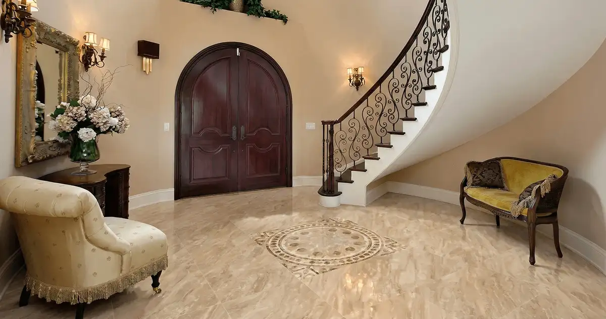 Entrance hall with professionally installed ceramic tile flooring in Syracuse NY